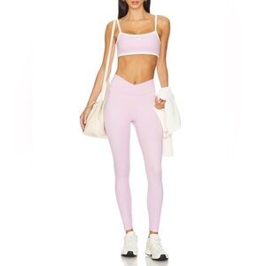 437 Light Pink Leggings + crop top set